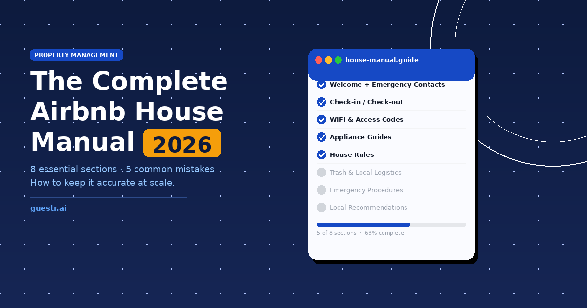 The Complete Airbnb House Manual Checklist (2026)