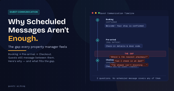 Why Scheduled Messages Aren't Enough for Guest Communication