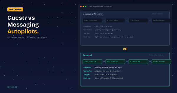 Guestr.ai vs Messaging Autopilots: Why They're Different Tools for Different Problems